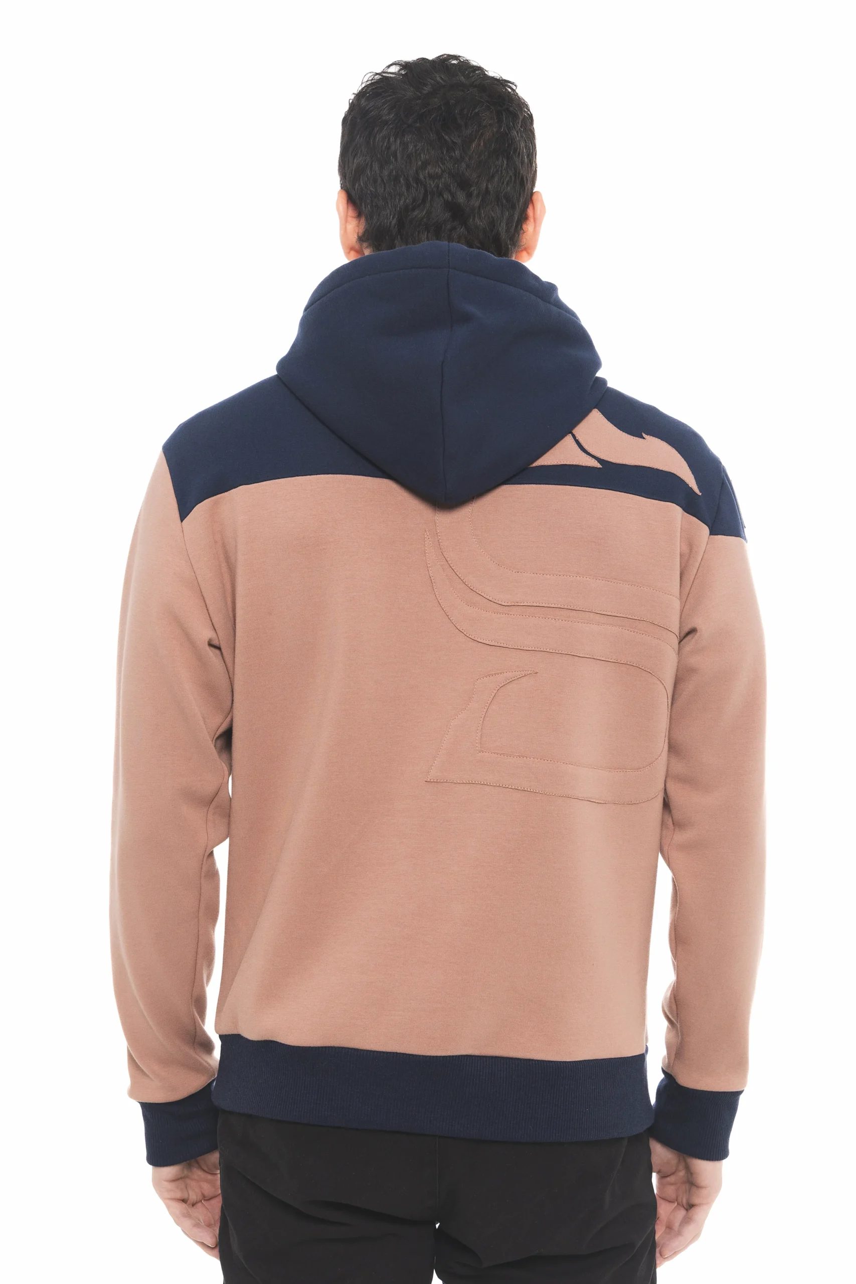 HOODIE SANFERROME VELVET AZUL / MOCA - Imagen 3