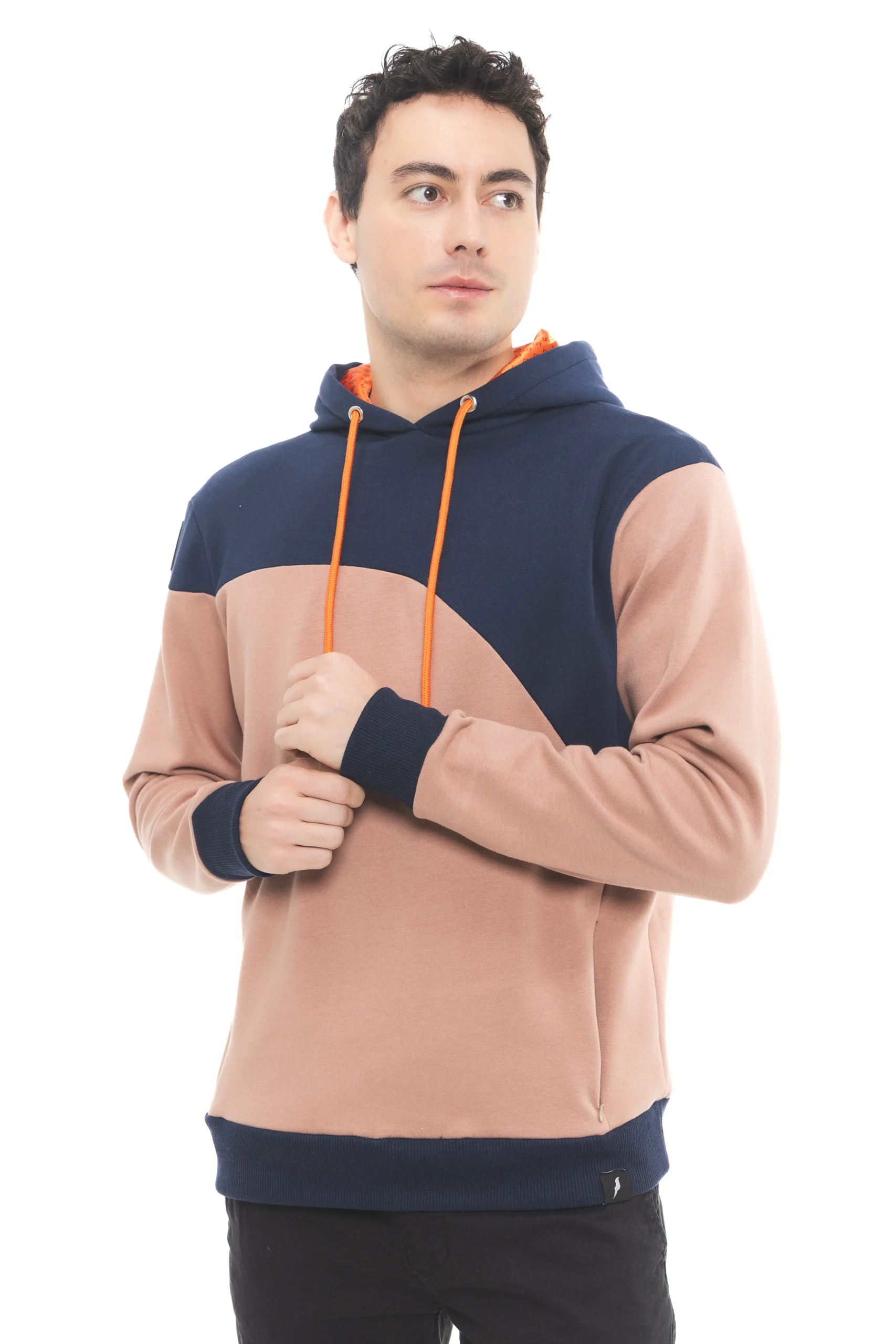 HOODIE SANFERROME VELVET AZUL / MOCA - Imagen 4