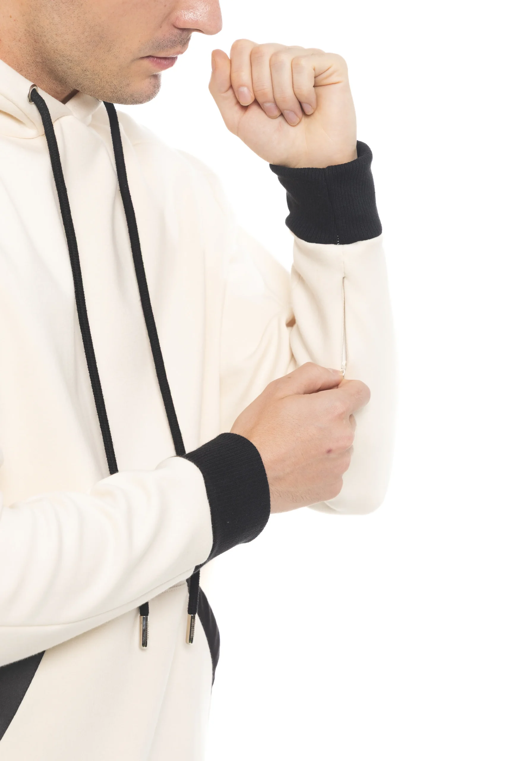 HOODIE BORDADO VELVET PERLA - Imagen 4