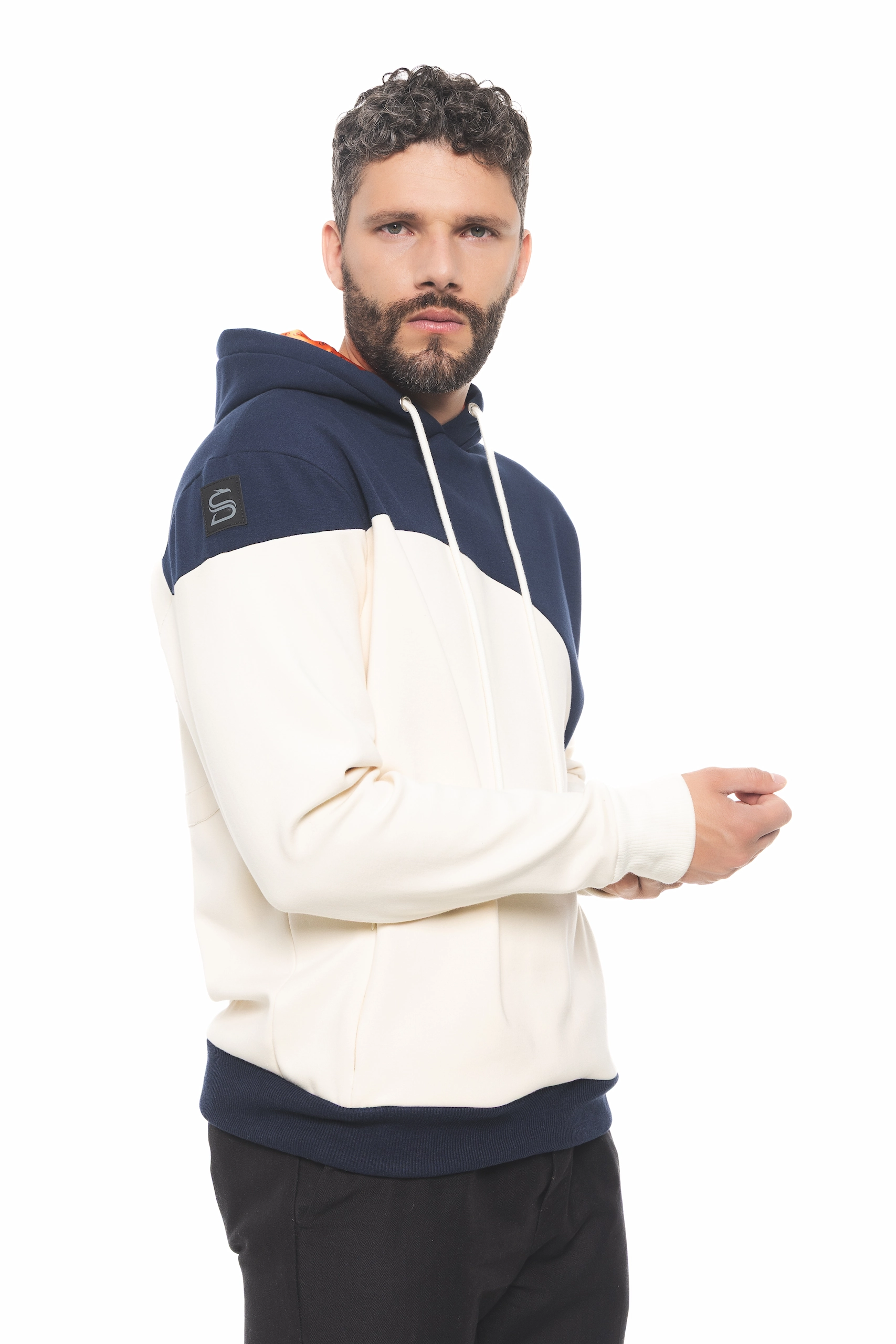 HOODIE SANFERROME VELVET AZUL / PERLA - Imagen 2