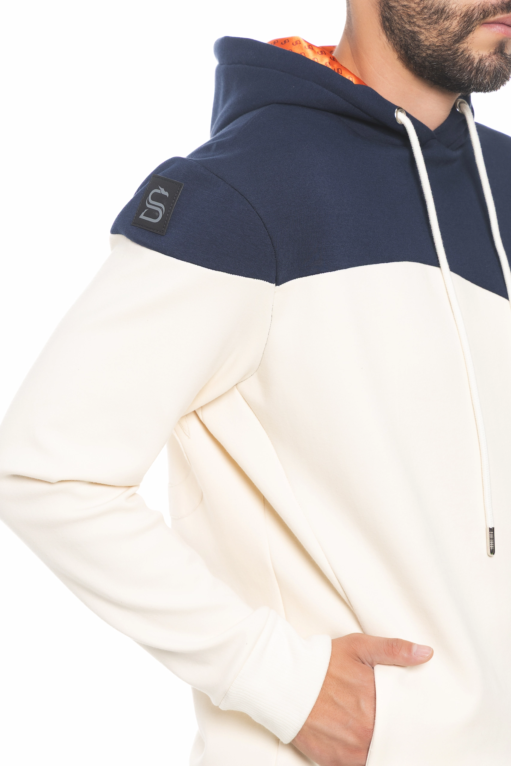 HOODIE SANFERROME VELVET AZUL / PERLA - Imagen 4