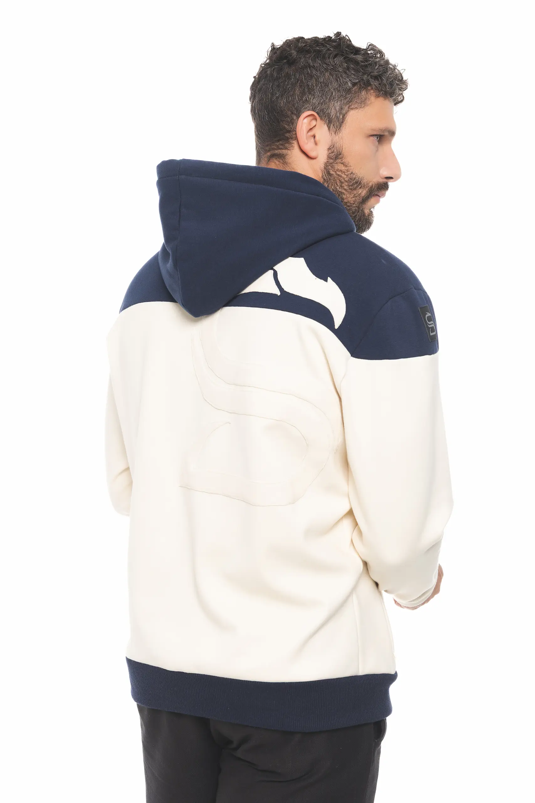 HOODIE SANFERROME VELVET AZUL / PERLA - Imagen 3