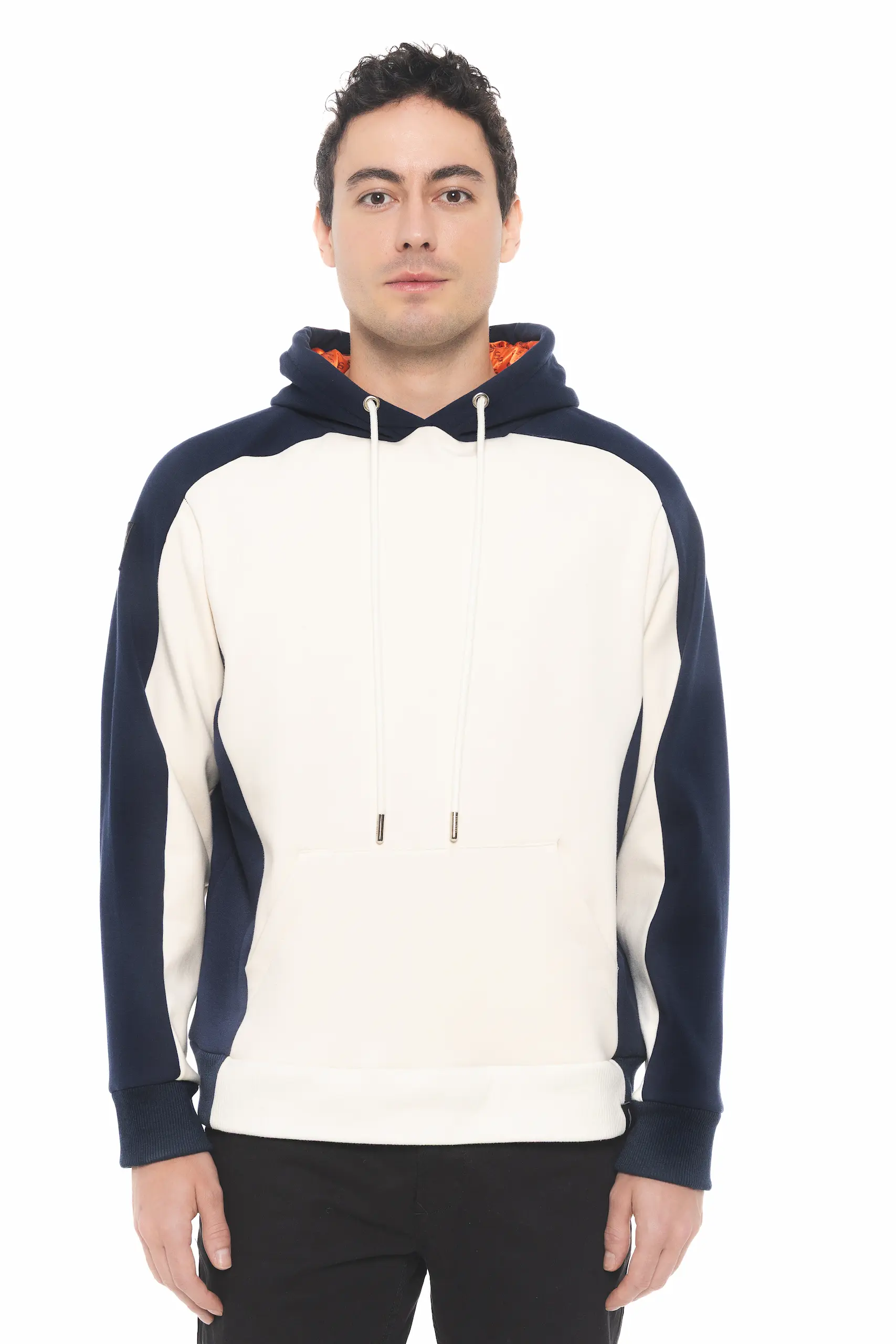 HOODIE BORDADO VELVET BICOLOR AZUL PERLA