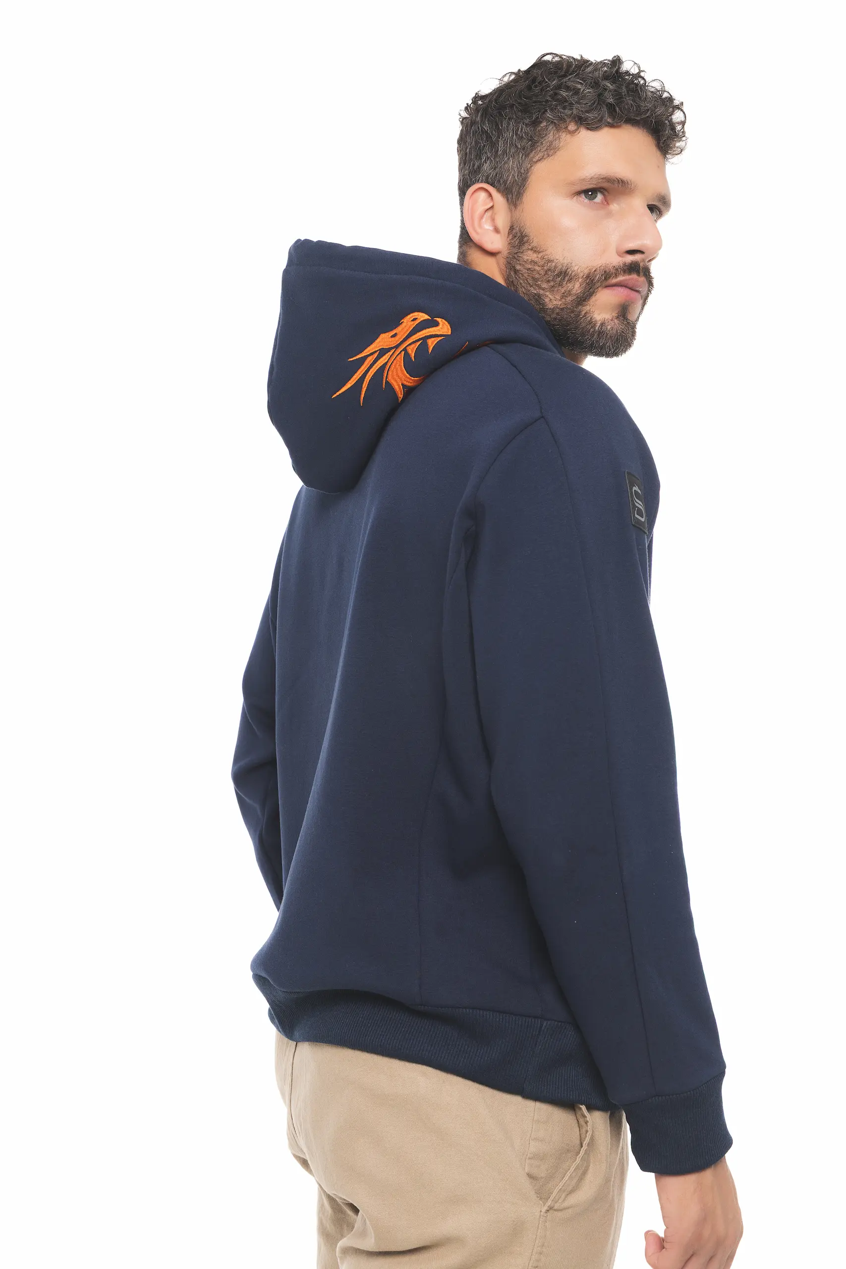 HOODIE BORDADO VELVET AZUL - Imagen 3