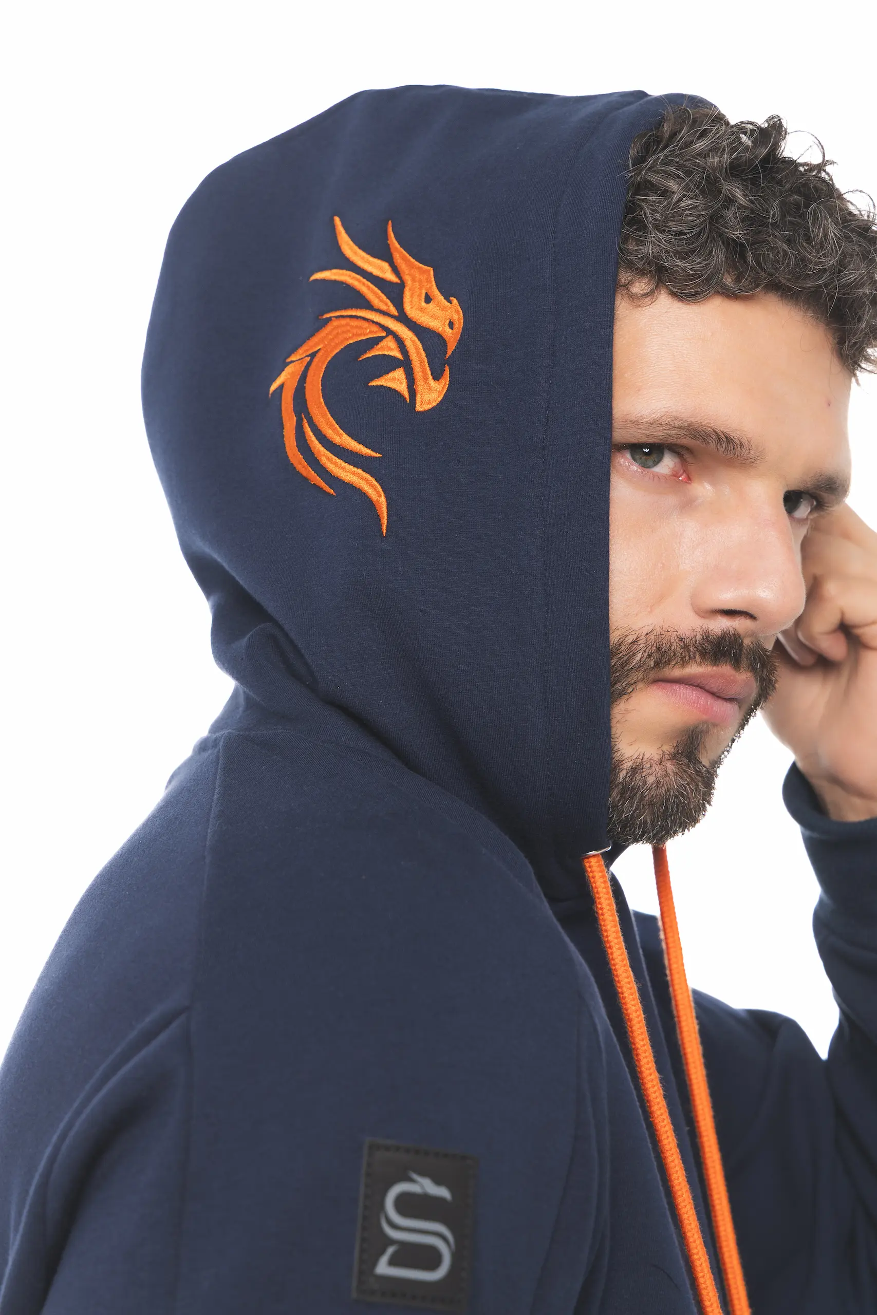HOODIE BORDADO VELVET AZUL - Imagen 5