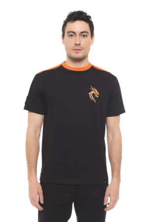 CAMISETA ESTAMPADO NEGRO / NARANJA