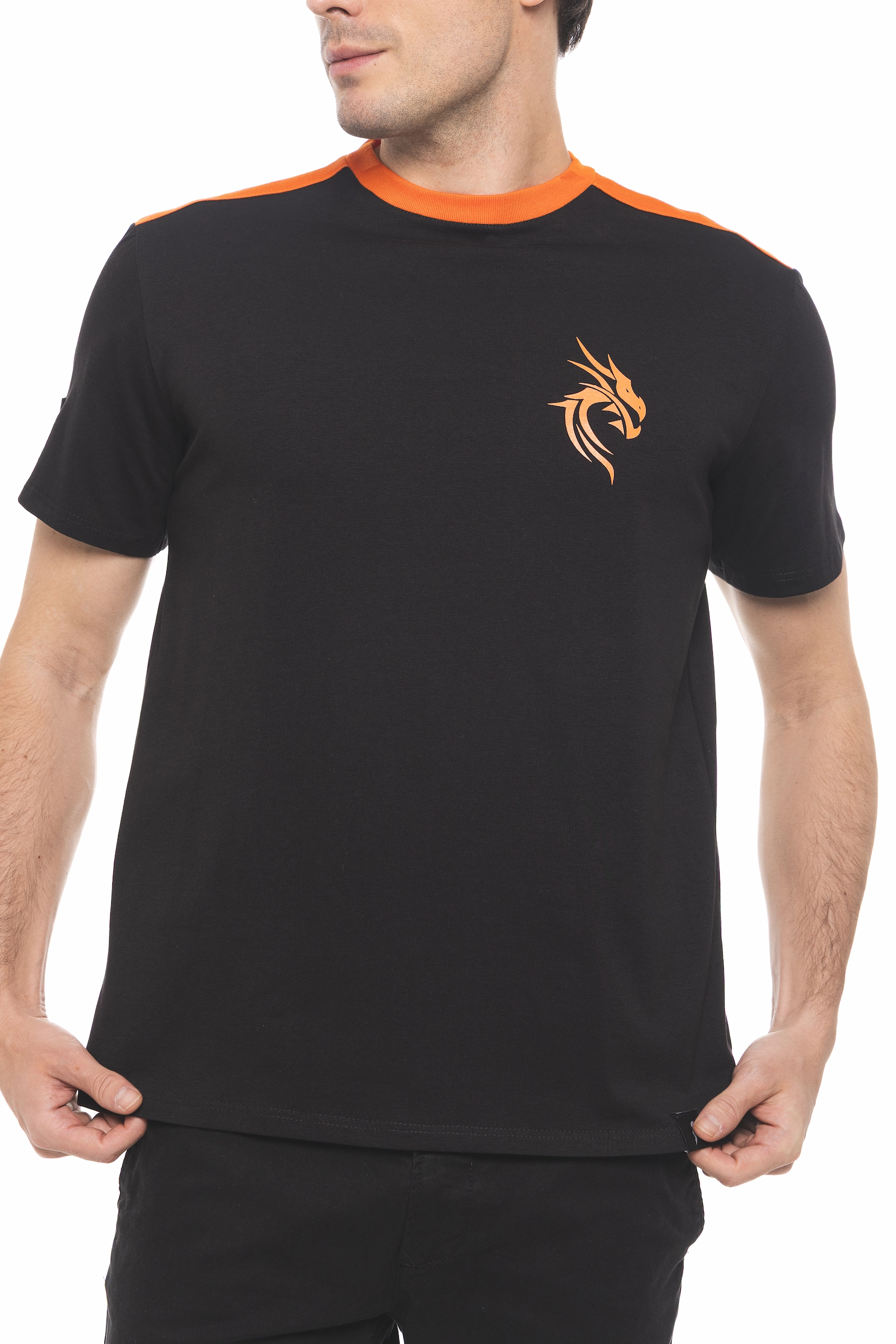 CAMISETA ESTAMPADO NEGRO / NARANJA - Imagen 3