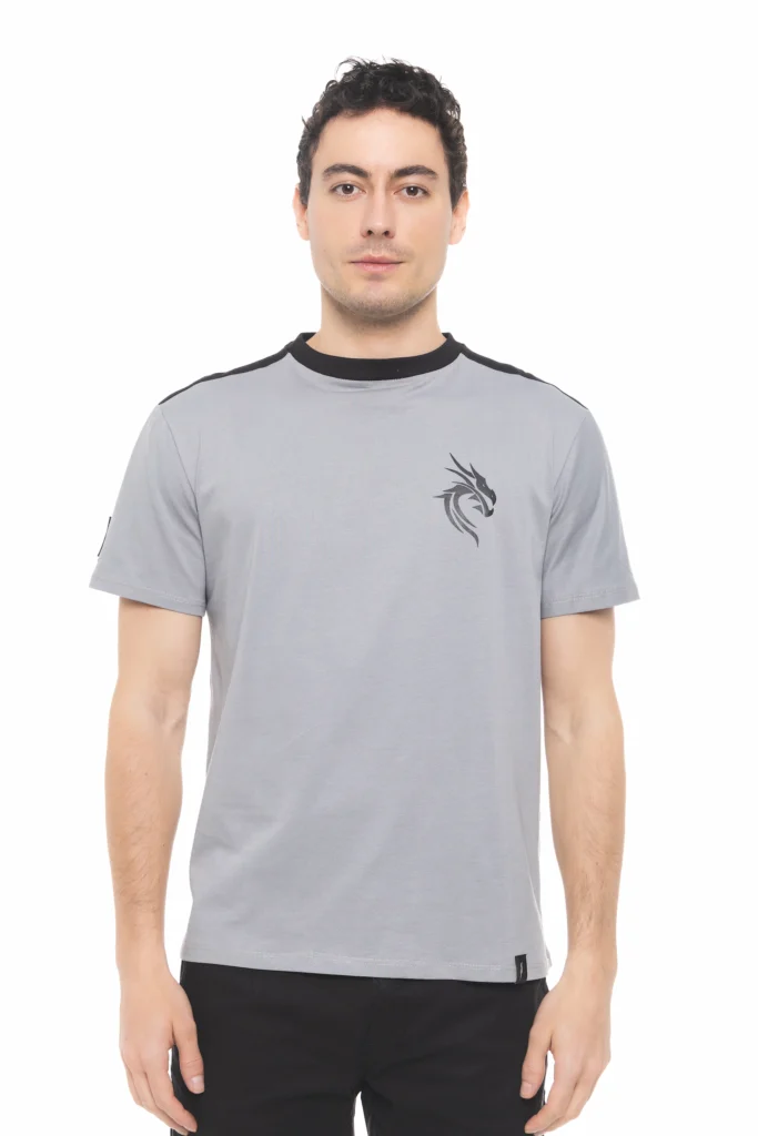 CAMISETA ESTAMPADO GRIS / NEGRO