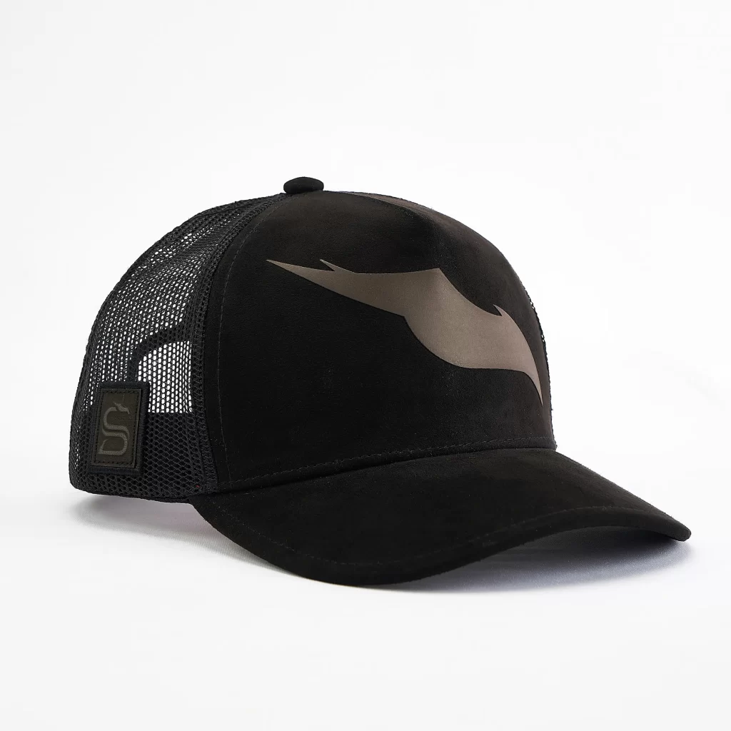 GORRA MALLA GAMUZA NEGRA
